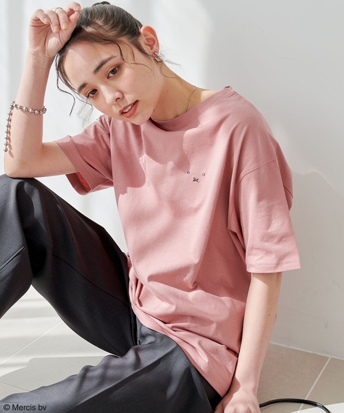 Miffy（ ミッフィー）の「【miffy/ミッフィー】ミッフィー刺繍Tシャツ（Tシャツ/カットソー・レディース・オフホワイト/ネイビー/クリーム/チャコールグレー/スカイブルー/杢グレー/ピンク/グレー/ホワイト・M/L/LL/3L）」の21枚目の写真