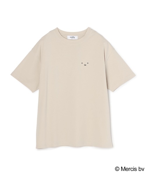 ミッフィー希少・bag in 花柄Tシャツ Miffy ミッフィー花柄Tシャツ ブルー×80cm | マタニティ・ベビー