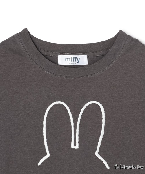 Miffy（ ミッフィー）の「【miffy/ミッフィー】ミッフィー刺繍Tシャツ（Tシャツ/カットソー・レディース・オフホワイト/ネイビー/クリーム/チャコールグレー/スカイブルー/杢グレー/ピンク/グレー/ホワイト・M/L/LL/3L）」の11枚目の写真