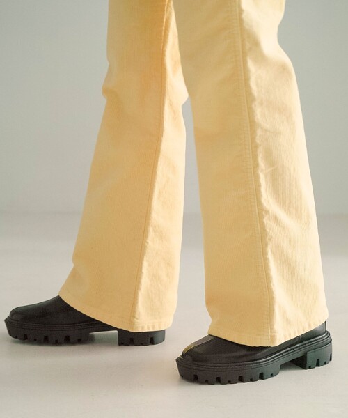 FREAK'S STORE(フリークスストア)の「SOMETHING × FREAK'S STORE/サムシング 別注FLARE OVERALL/フレアオーバーオール(サロペット/オーバーオール・レディース・レモンイエロー/ピンク/ブラック・SMALL/MEDIUM)」の9枚目の写真