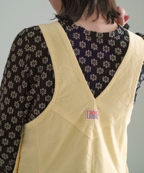 FREAK'S STORE(フリークスストア)の「SOMETHING × FREAK'S STORE/サムシング 別注FLARE OVERALL/フレアオーバーオール(サロペット/オーバーオール・レディース・レモンイエロー/ピンク/ブラック・SMALL/MEDIUM)」の10枚目の写真