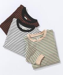 coen | 【coen キッズ/ジュニア】レトロボーダーリンガーTシャツ(Tシャツ/カットソー)