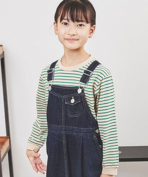 coen（コーエン）の「レトロボーダーリンガーTシャツ（Tシャツ/カットソー・キッズ・ブラック/ブラウン/ナチュラル・100/110/120/130/140/150）」の16枚目の写真