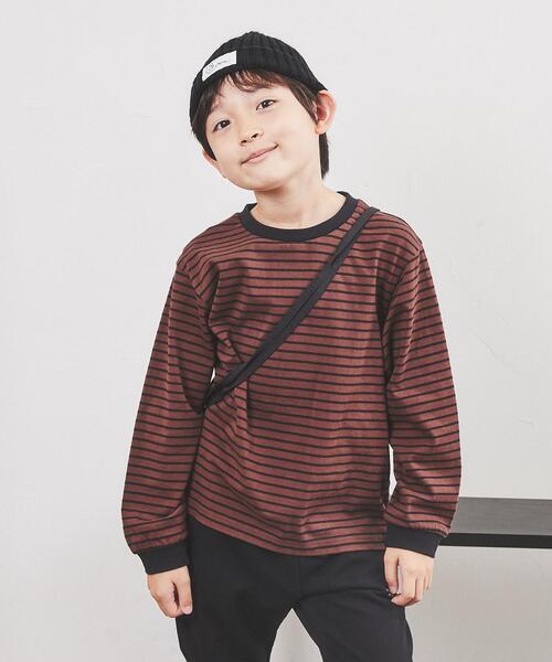 coen（コーエン）の「レトロボーダーリンガーTシャツ（Tシャツ/カットソー・キッズ・ブラック/ブラウン/ナチュラル・100/110/120/130/140/150）」の18枚目の写真