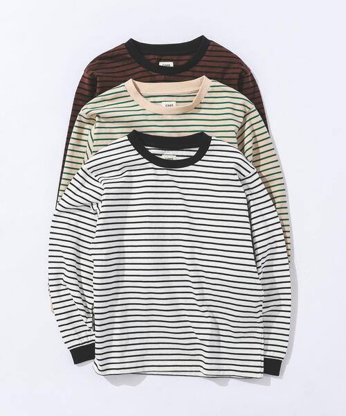 coen（コーエン）の「レトロボーダーリンガーTシャツ（Tシャツ/カットソー・キッズ・ブラック/ブラウン/ナチュラル・100/110/120/130/140/150）」の19枚目の写真