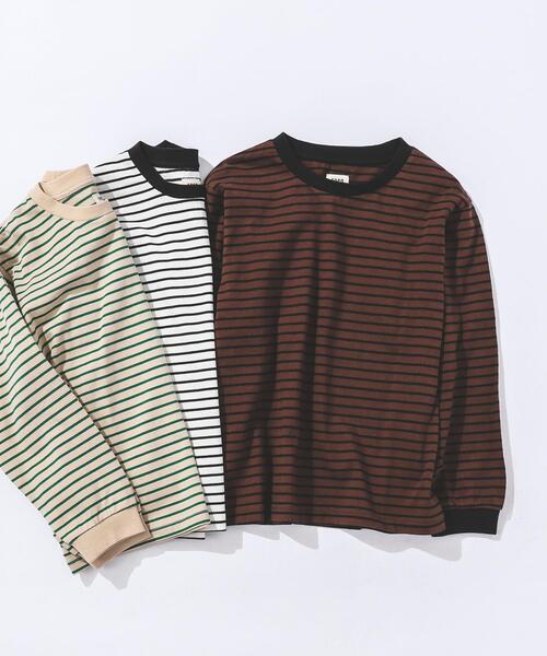 coen（コーエン）の「レトロボーダーリンガーTシャツ（Tシャツ/カットソー・キッズ・ブラック/ブラウン/ナチュラル・100/110/120/130/140/150）」の20枚目の写真