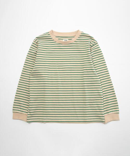 coen（コーエン）の「レトロボーダーリンガーTシャツ（Tシャツ/カットソー・キッズ・ブラック/ブラウン/ナチュラル・100/110/120/130/140/150）」の22枚目の写真