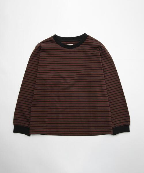 coen（コーエン）の「【coen キッズ/ジュニア】レトロボーダーリンガーTシャツ（Tシャツ/カットソー・キッズ・ナチュラル/ブラック/ブラウン・100/130/110/120/150/140）」の20枚目の写真