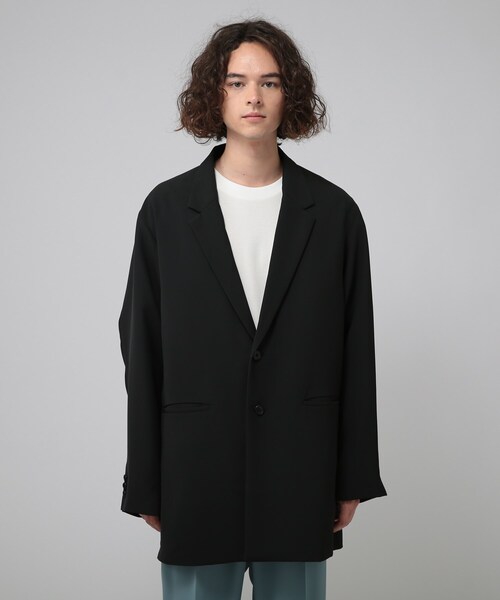 tk.TAKEO KIKUCHI(ティーケータケオキクチ)の「◆サイドベンツロングジャケット(ユニセックスアイテム)(テーラードジャケット・メンズ・ブラック/ベージュ/アイボリー・02/03/66)」の5枚目の写真