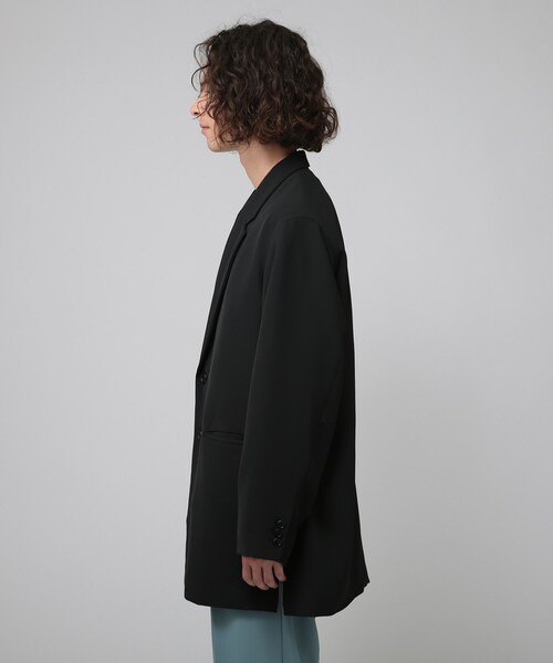 tk.TAKEO KIKUCHI(ティーケータケオキクチ)の「◆サイドベンツロングジャケット(ユニセックスアイテム)(テーラードジャケット・メンズ・ブラック/ベージュ/アイボリー・02/03/66)」の6枚目の写真