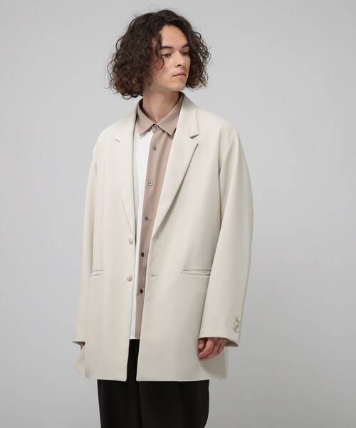 tk.TAKEO KIKUCHI(ティーケータケオキクチ)の「◆サイドベンツロングジャケット(ユニセックスアイテム)(テーラードジャケット・メンズ・ブラック/ベージュ/アイボリー・02/03/66)」の14枚目の写真