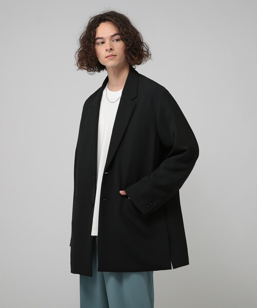 tk.TAKEO KIKUCHI(ティーケータケオキクチ)の「◆サイドベンツロングジャケット(ユニセックスアイテム)(テーラードジャケット・メンズ・ブラック/ベージュ/アイボリー・02/03/66)」の20枚目の写真