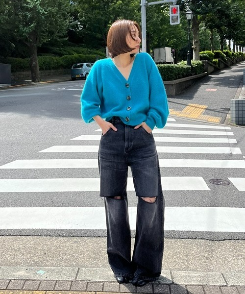 FRAY I.D（フレイアイディー）の「ラクーンカーディガン（カーディガン