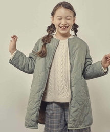 a.v.v（アーヴェヴェ）の「[160]【2way】タフタ＆ボアリバーシブルバイカラーコート（その他アウター・キッズ）」