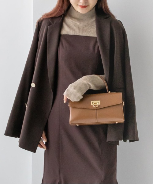 RANDA（ランダ）の「ウールMIXダブルブレストジャケット（テーラードジャケット・レディース・ブラウン/ベージュ/ネイビー・0/1）」の12枚目の写真