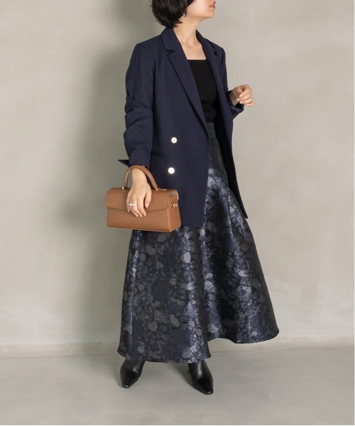 RANDA（ランダ）の「ウールMIXダブルブレストジャケット（テーラードジャケット・レディース・ブラウン/ベージュ/ネイビー・0/1）」の10枚目の写真