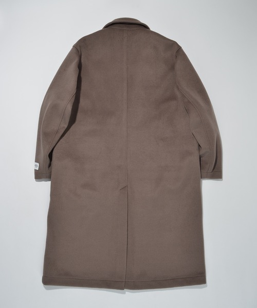 SUPERTHANKS（スーパーサンクス）の「SUPERTHANKS スーパーサンクス / メルトン 無地 オーバーサイズ ロング ビッグシルエット チェスターコート（ユニセックス） / ST223JK004（チェスターコート・メンズ・ブラック/グレイッシュベージュ・SMALL/MEDIUM）」の12枚目の写真