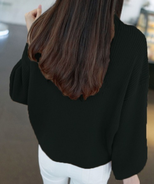 gossip！ロサンゼルス（ゴシップロサンゼルス）の「ハイネックボリュームスリーブニット（ニット/セーター・レディース・ホワイト/ブラック/グレー/レッド・FREE）」の16枚目の写真