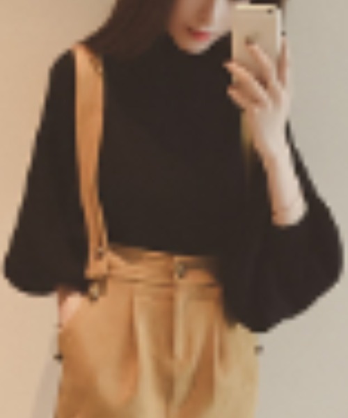 gossip！ロサンゼルス（ゴシップロサンゼルス）の「ハイネックボリュームスリーブニット（ニット/セーター・レディース・ホワイト/ブラック/グレー/レッド・FREE）」の15枚目の写真