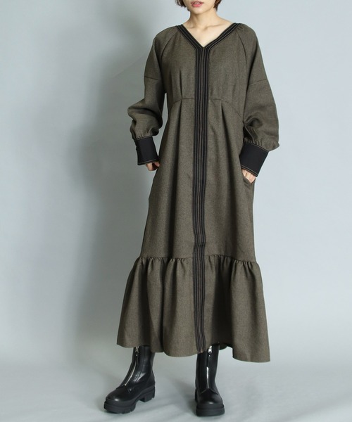 Agawd アガウド フロントステッチパフスリーブワンピース ワンピース Tite In The Store ティテ インザ ストア のファッション通販 Zozotown