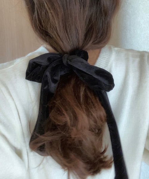 LAUIR（ラウアー）の「リボンヘアゴム（ヘアゴム・レディース・ブラック・FREE）」の5枚目の写真