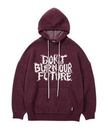 AJOBYAJO | 【AJOBYAJO/アジョバイアジョ】Oversized (19) Slogan Wool Knit Hoodie /オーバーサイズ ニット セーター(ニット/セーター)