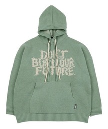 AJOBYAJO | 【AJOBYAJO/アジョバイアジョ】Oversized (19) Slogan Wool Knit Hoodie /オーバーサイズ ニット セーター フーディ プルオーバー ニットフーディ 秋服 冬服(ニット/セーター)