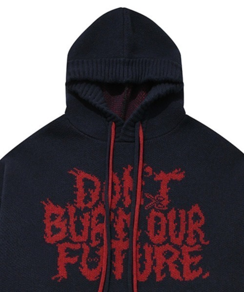 AJOBYAJO（アジョバイアジョ）の「【AJOBYAJO/アジョバイアジョ】Oversized (19) Slogan Wool Knit Hoodie /オーバーサイズ ニット セーター（ニット/セーター・メンズ・スカイブルー/ブラック/ネイビー/アイボリー/ミント/ライラック/バーガンディー・L/XL/M）」の20枚目の写真