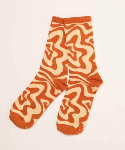 WEGO（ウィゴー）の「WEGO/マーブルソックス（ソックス/靴下・レディース・オレンジ/パープル/ブラック・FREE）」の10枚目の写真