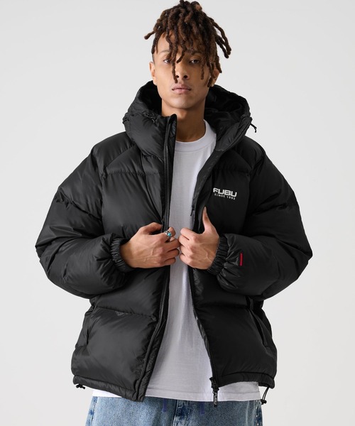 セール】FUBU フブ ブランド ロゴ プリント 長袖 ナイロン フード付き