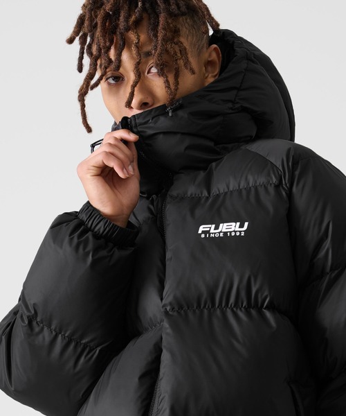セール】FUBU フブ ブランド ロゴ プリント 長袖 ナイロン フード付き