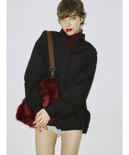 jouetie(ジュエティ)の「サイドリボンロングシャツ(シャツ/ブラウス・レディース・オフホワイト/ブラック/ピンク・MEDIUM)」の17枚目の写真