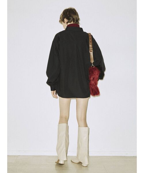 jouetie(ジュエティ)の「サイドリボンロングシャツ(シャツ/ブラウス・レディース・オフホワイト/ブラック/ピンク・MEDIUM)」の19枚目の写真