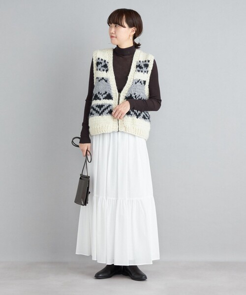 SHIPS（シップス）の「〈手洗い可能〉ウールリブ丸胴タートルネック（ニット/セーター・レディース・ライトブルー/ダークグレー/オフホワイト/ブラウン・ONE SIZE）」の22枚目の写真