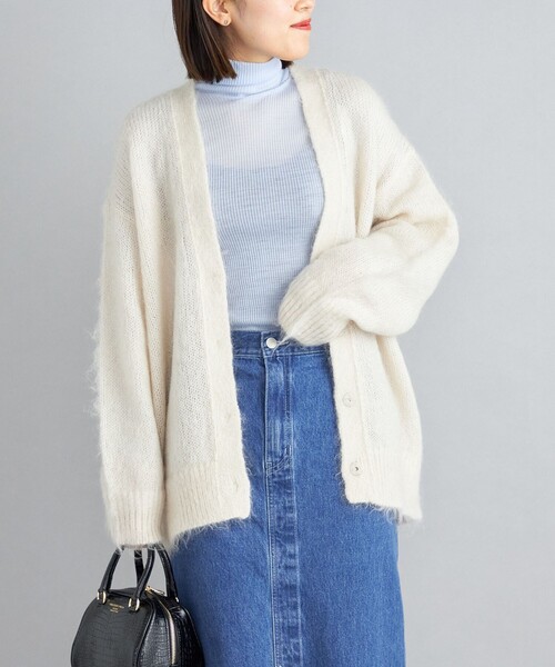 SHIPS（シップス）の「〈手洗い可能〉ウールリブ丸胴タートルネック（ニット/セーター・レディース・ライトブルー/ダークグレー/オフホワイト/ブラウン・ONE SIZE）」の21枚目の写真