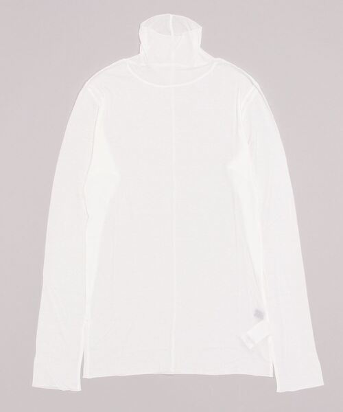 〈手洗い可能〉ウール混テレコタートルネックプルオーバー◆