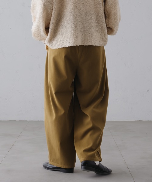epnok(エプノック)の「ハイウエストタックワイドパンツ(スラックス・メンズ・ブラック/アイボリー/マスタード/ブラウン系その他・LARGE/SMALL/MEDIUM)」の8枚目の写真