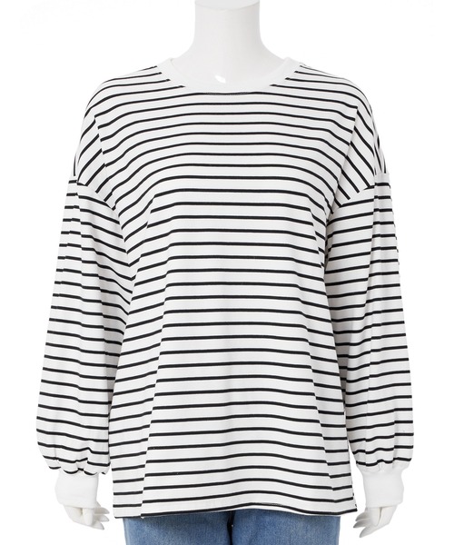 fifth(フィフス)の「ストレッチボーダープルオーバー(Tシャツ/カットソー・レディース・ホワイト/ブラック・M)」の11枚目の写真