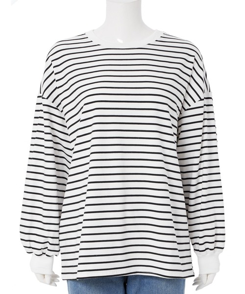 fifth(フィフス)の「ストレッチボーダープルオーバー(Tシャツ/カットソー・レディース・ホワイト/ブラック・M)」の14枚目の写真