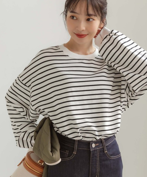 fifth(フィフス)の「ストレッチボーダープルオーバー(Tシャツ/カットソー・レディース・ホワイト/ブラック・M)」の20枚目の写真