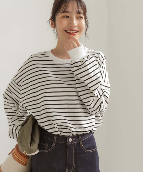 fifth(フィフス)の「ストレッチボーダープルオーバー(Tシャツ/カットソー・レディース・ホワイト/ブラック・M)」の21枚目の写真