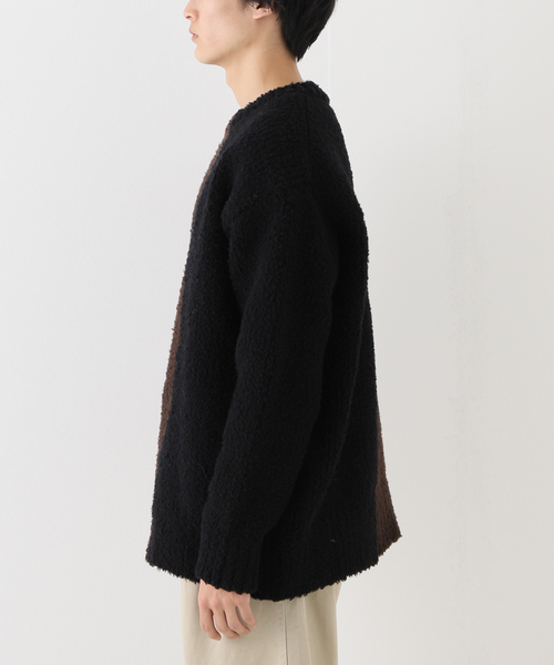 Name.(ネーム)の「【Name. / ネーム】 ASYMMETRIC KNIT SWEATER:ニット(ニット/セーター・メンズ・チョコ・SMALL)」の4枚目の写真