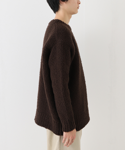 Name.(ネーム)の「【Name. / ネーム】 ASYMMETRIC KNIT SWEATER:ニット(ニット/セーター・メンズ・チョコ・SMALL)」の5枚目の写真