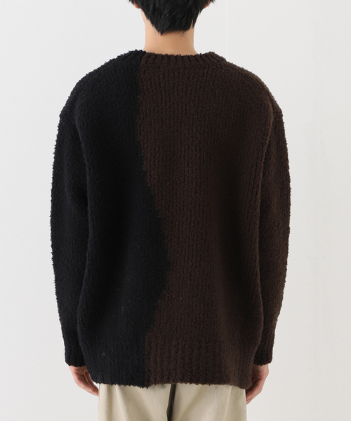 Name.(ネーム)の「【Name. / ネーム】 ASYMMETRIC KNIT SWEATER:ニット(ニット/セーター・メンズ・チョコ・SMALL)」の6枚目の写真