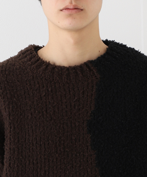 Name.(ネーム)の「【Name. / ネーム】 ASYMMETRIC KNIT SWEATER:ニット(ニット/セーター・メンズ・チョコ・SMALL)」の7枚目の写真