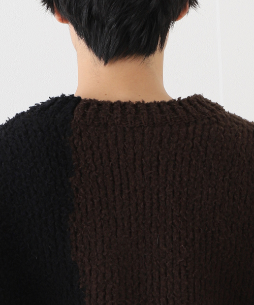 Name.(ネーム)の「【Name. / ネーム】 ASYMMETRIC KNIT SWEATER:ニット(ニット/セーター・メンズ・チョコ・SMALL)」の8枚目の写真