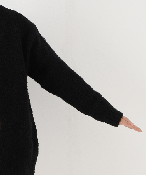 Name.(ネーム)の「【Name. / ネーム】 ASYMMETRIC KNIT SWEATER:ニット(ニット/セーター・メンズ・チョコ・SMALL)」の9枚目の写真