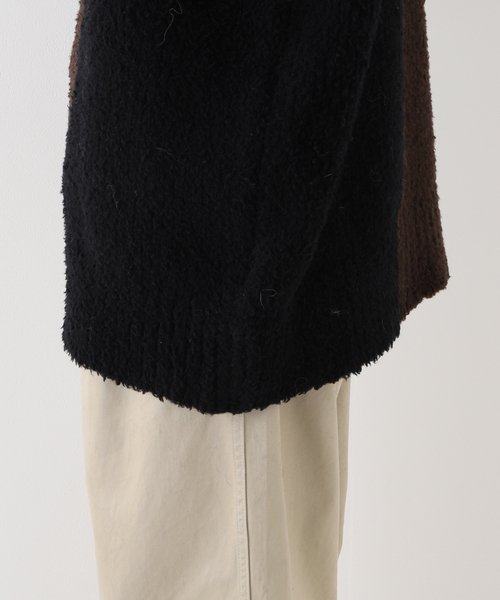 Name.(ネーム)の「【Name. / ネーム】 ASYMMETRIC KNIT SWEATER:ニット(ニット/セーター・メンズ・チョコ・SMALL)」の11枚目の写真