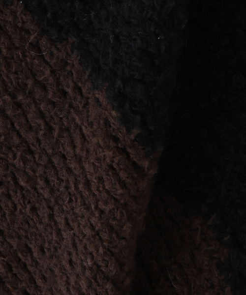 Name.(ネーム)の「【Name. / ネーム】 ASYMMETRIC KNIT SWEATER:ニット(ニット/セーター・メンズ・チョコ・SMALL)」の14枚目の写真