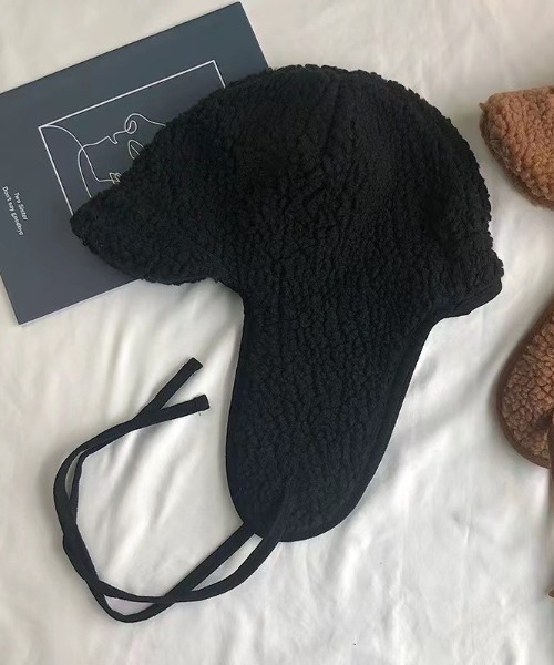 nemne store(ネンネストア)の「【nemne】ボアフライトキャップ(キャップ・レディース・ブラック/ベージュ・フリー)」の11枚目の写真